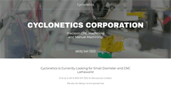 Desktop Screenshot of cyclonetics.com